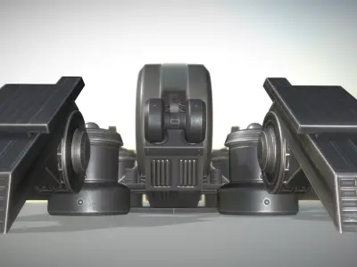 Futuristic Terrain Walker Basic Version 2 Rigged and Animated Low-poly 3D model