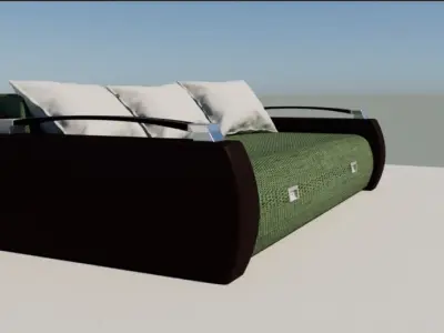 Modern Sofa Low-poly 3D model
