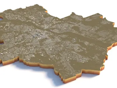 Warsaw City in Poland 3D model