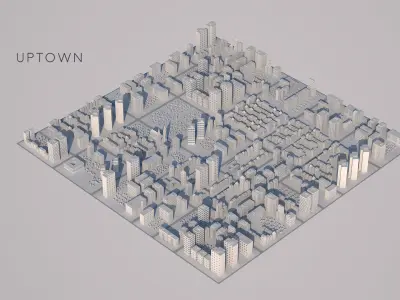Low Poly City Pack 3D model