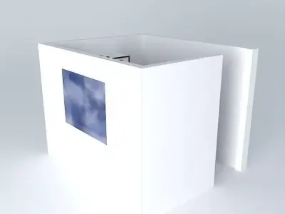 daniorkut cube with window in middle Free 3D model