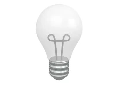 Light Bulb v1 005 Low-poly 3D model