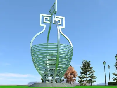 statue sculptures bronze street urban city metal sculpture 3D model purchase