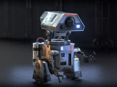 Sci-Fi Worker Robot 3D model