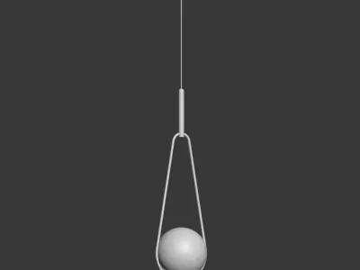 Pendant Lamp Loop Brass 3D model