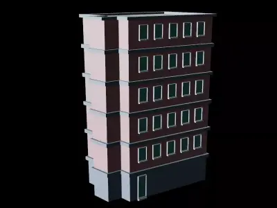 Stylized Building 2  - Mobile Game Asset Free low-poly 3D model