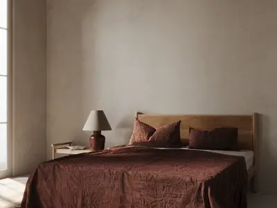 Bed and bed sheets model 3D model