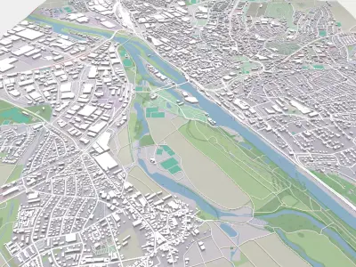 Cityscape Schweinfurt Germany 3D model