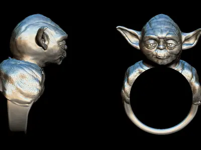 Yoda ring 3D print model