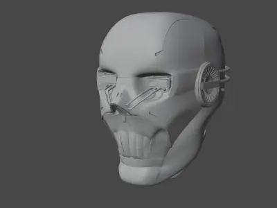 Random art of robotic head 3D model