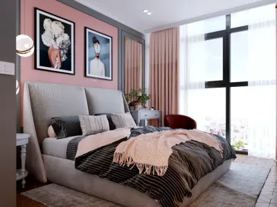CORONA SCENE 24-Bedroom Lifestyle 3D model