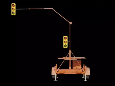 portable traffic lights 3D model