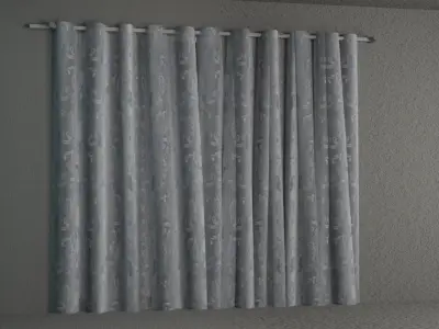 Curtin curtain Free low-poly 3D model