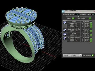 Jewelry ring 378 3D print model