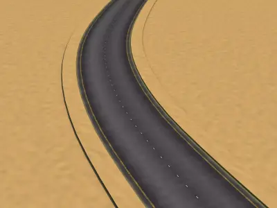 Desert Highway 3D model
