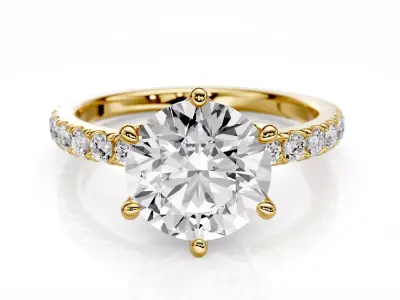 Engagement ring Soraya 1-50ct 3D print model