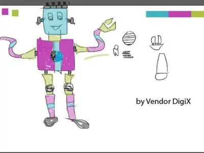 Bolty Low-poly 3D model