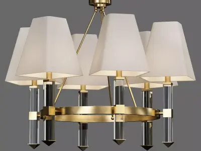 Jacques Six Arm Chandelier 3D model