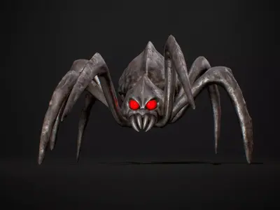Spider H4 - Game Ready Low-poly 3D model