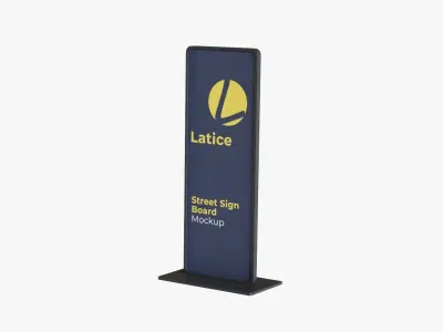 LED Citylight Stand Low-poly 3D model