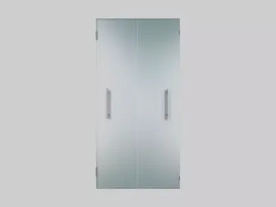 Modern glass door model 3D model