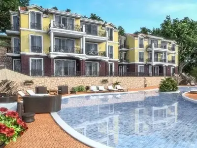 Housing Complex Low-poly 3D model