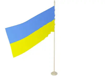 Ukrainian flag 3D model