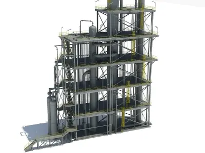 Refinery Unit 3D model