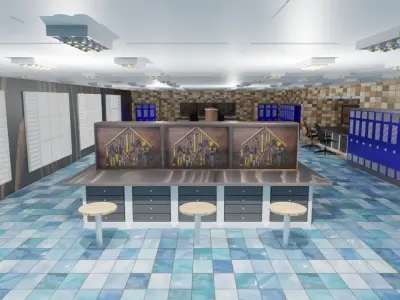 Workshop Interior  Low-poly 3D model purchase