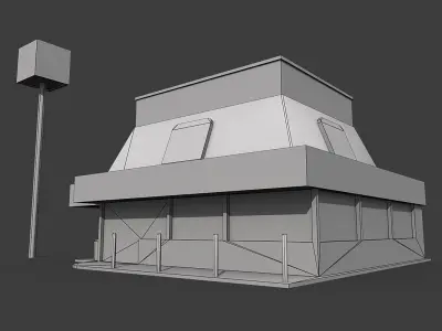 Jack in the Box Restaurant Low-poly 3D model