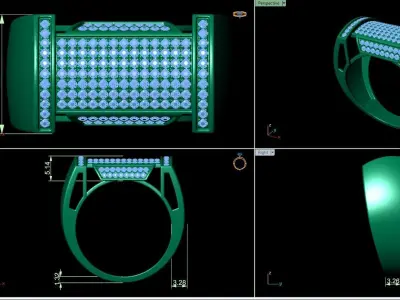 Big fancy mans ring 3D print model
