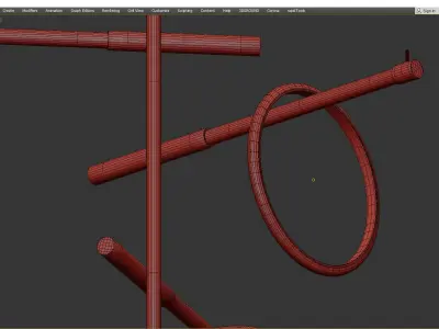  Jessenia Rings Chandelier 3 Low-poly 3D model