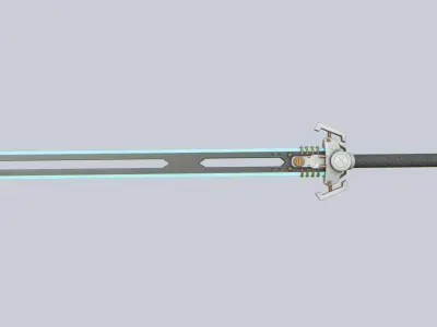 Scifi sword Low-poly 3D model