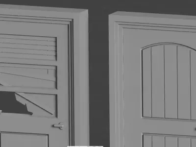 Zombicide modern doors 3D print model