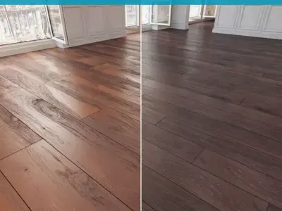 Wooden floor 24 WITHOUT PLUGINS 3D model