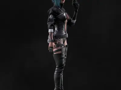 Judy - Game Ready female character in outfit Low-poly 3D model