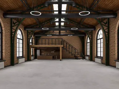 Loft interior 10 3D model