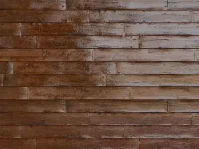 Weathered Knotted Pine Wood Planks PBR Seamless Texture