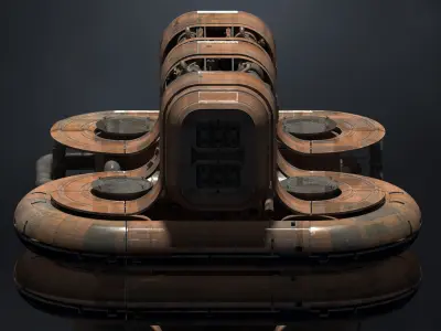 SUBD Scifi Megascale Industrial Building 03 3D model