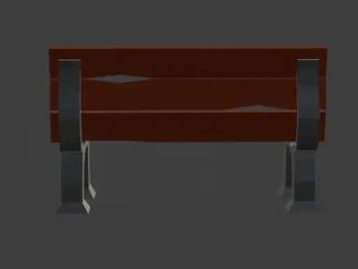 Bench Low Poly Low-poly 3D model