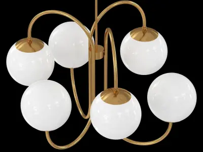 Gooseneck Chandelier Low-poly 3D model