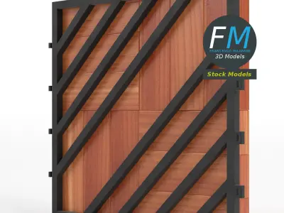 Floor decking tiles set 3D model