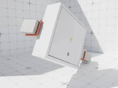 Russian electrical panel in mud Free low-poly 3D model