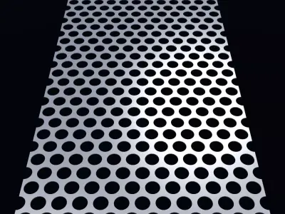 Perforated panel with 51 percent opening 25O102 3D model