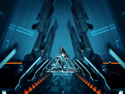 Scifi LOGO Star Warship Star Trek Cyberpunk style frame 3D model 3D model