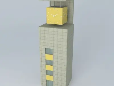 Huizhou Station Clock Tower Free 3D model