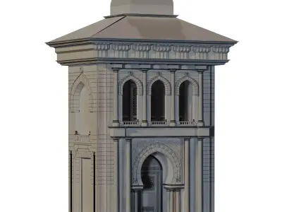  arabic exterior facade element set 806 3D model