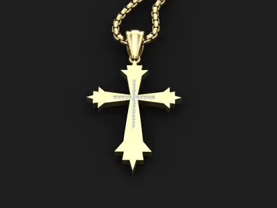 Cross Light Gold 3CP033 3DM STL 3D model