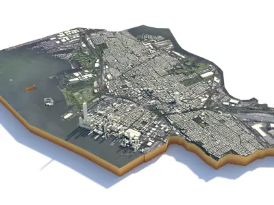 Jersey City Newark in New York 3D model