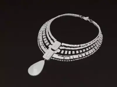 Crystal Aurora Necklace 3D print model